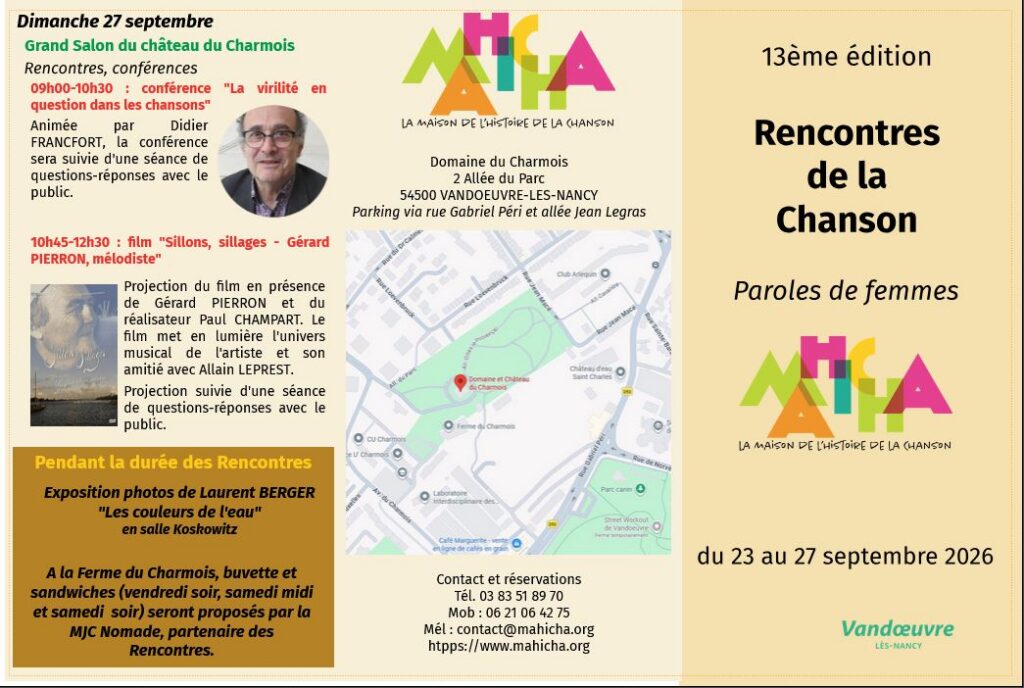 Dépliant programme verso