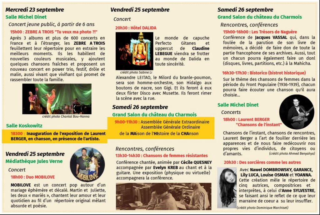 dépliant programme recto