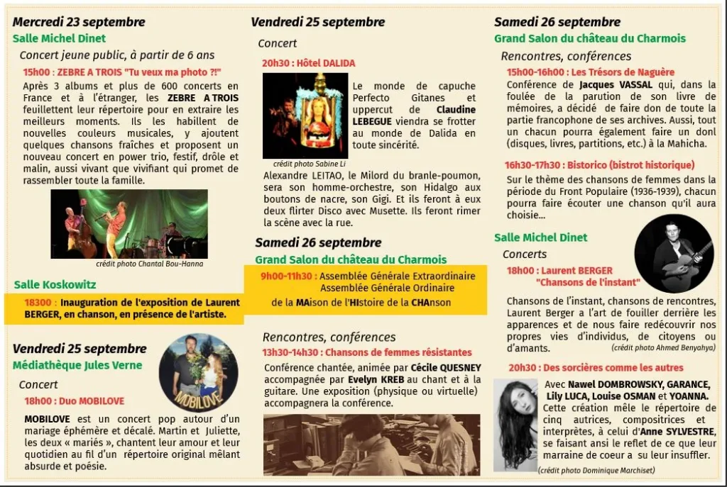dépliant programme recto